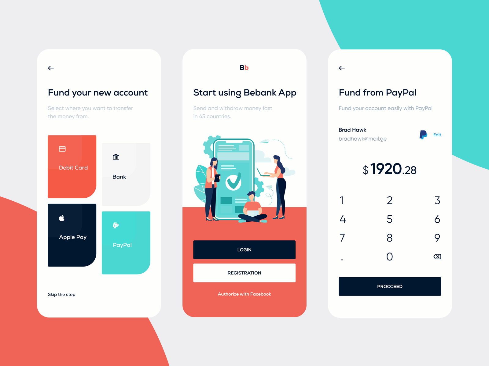 Bebank — Mobile Banking by Sandro Tavartkiladze for Awsmd on Dribbble