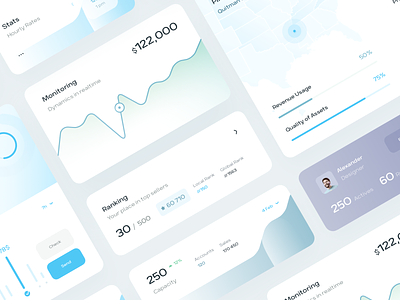 Dashboard Cards and UI Elements