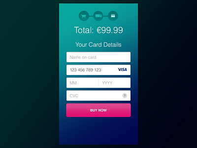 Single 002 Credit Card #dailyui #002