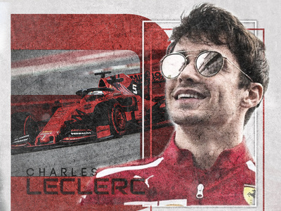 Charles Leclerc F1 Driver branding design formula1 graphicdesign sportsdesign