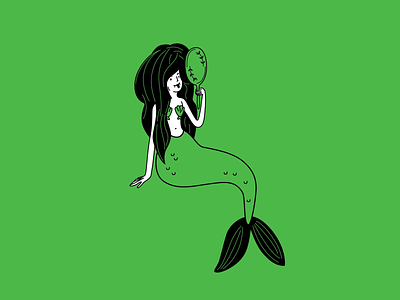 mermaid chonky comic illustration mermaid ocean sea siren