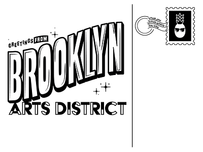 Brooklyn Arts District Postcard postcard snail mail summer type typography