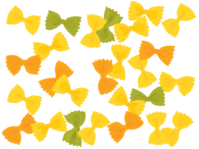 farfalle food illustration pasta