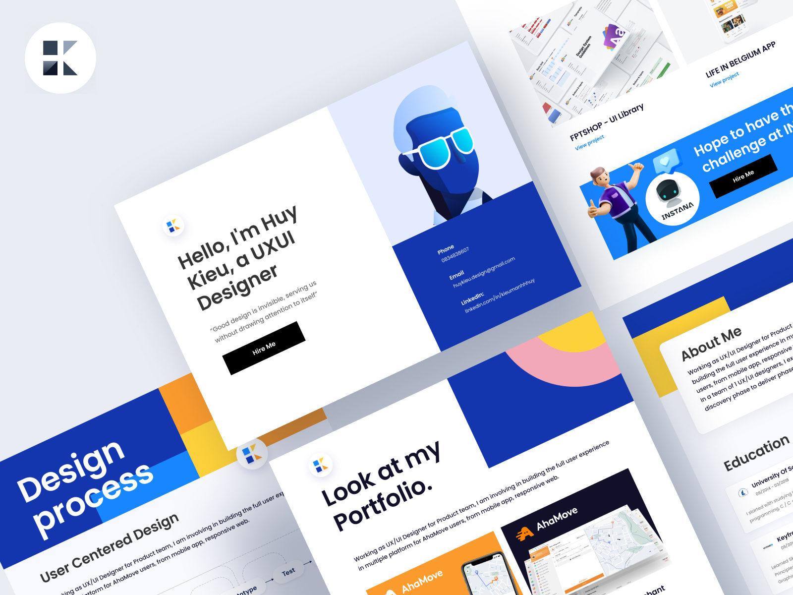 Personal portfolio by Huy Kieu on Dribbble