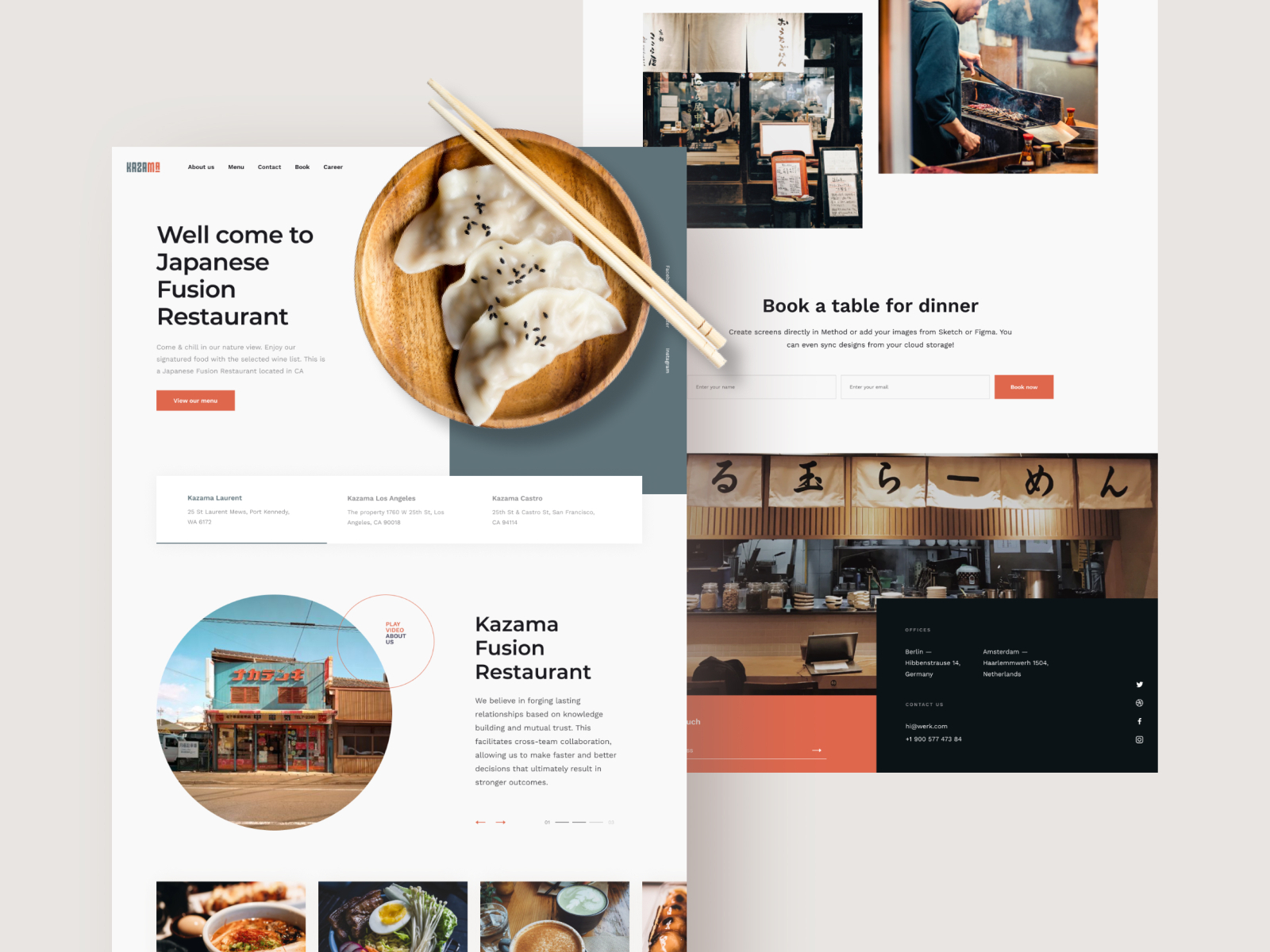 Japanese restaurant home page by Huy Kieu on Dribbble