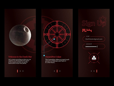 Sign Up for the Death Star #001 app design figma form signup site starwars ui vector web website