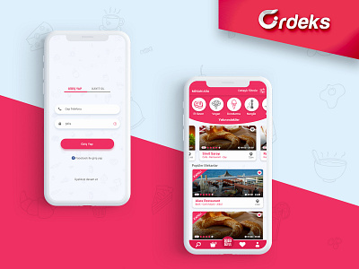 Ordeks mobile app restaurant app uidesign