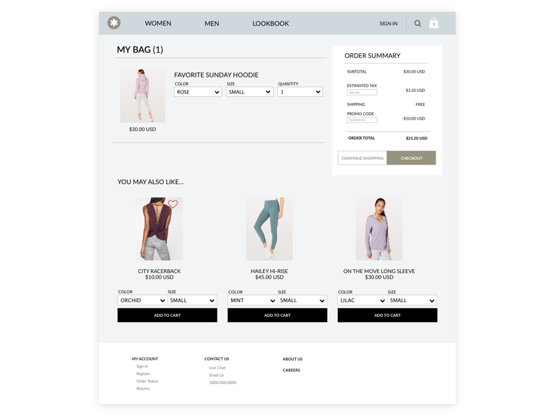 Athleisure Checkout Overview by Lilly Wang on Dribbble