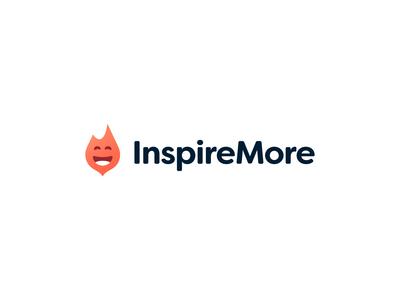 Inspiremore Concept 2 app brand branding emoji emotion fire flame icon illustration illustrator logo orange typography ui design vector web