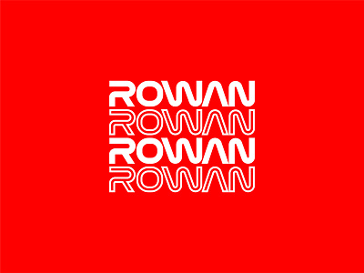 Rowan in Space branding clean design illustrator lines logo nasa red space typography vector white