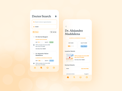 CrowdHealth Mobile App app design bright design healthcare minimal mobile app orange ui ui design ux ux design