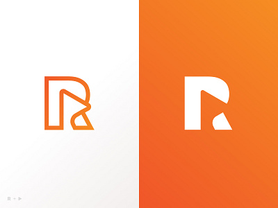 R + Play branding design icon illustration illustrator logo orange r typography ui design vector