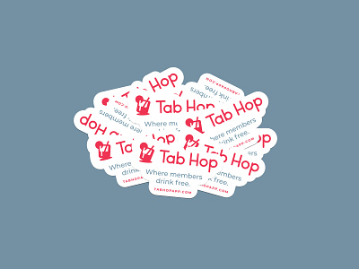 Tab Hop Sticker Design app blue branding design illustrator logo sticker vector