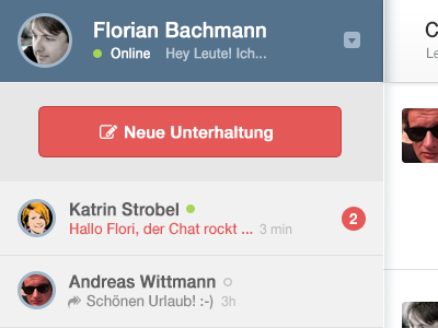 Chat Application By Andreas Wissel On Dribbble