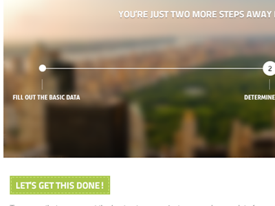 Let's get this done! blurry design step navigation web