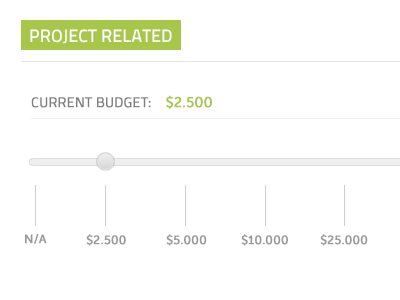 Current Budget design interface slider ui web