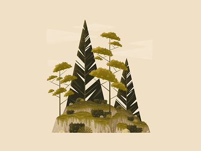 Mossy Green design digitalart digitalartist forest illustration landscape nature procreate procreateapp trees