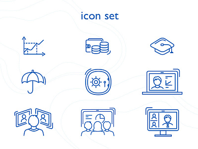 Icon Set For Webinar