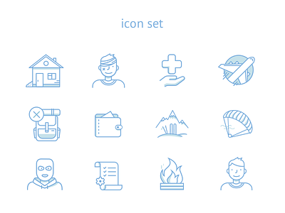 Icons a for new project set