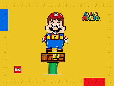 Lego Mario Illustration graphic design illustration illustrator