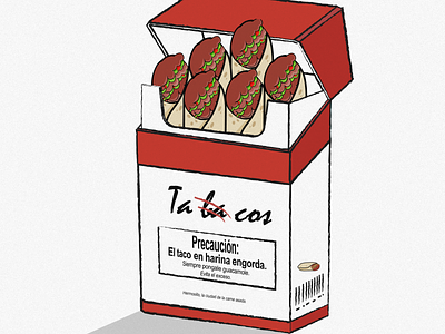 Ta ba cos cigarrettes cigarrillo cigarros food art illustration illustrator mexicanfood mexico smoke smoking tabaco tacos tacoslover