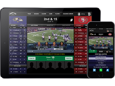 IGFS fantasy sports mobile game uiux design