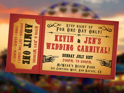 Carnival Wedding Invitation