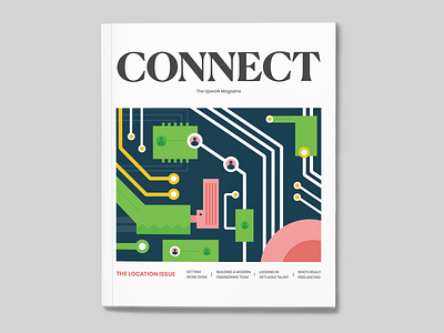 [Issue 1] CONNECT, The Upwork Magazine content design graphic illustration layout magazine print typography