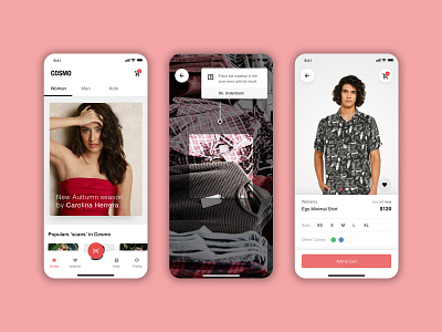 COSMO - Go Shopping UI UX aplication appdesign clean ui concept flat ui mobile design shopping app ui ux