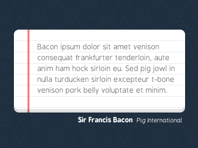 Notepad x Bacon x Free PSD bacon free notepad psd quote text