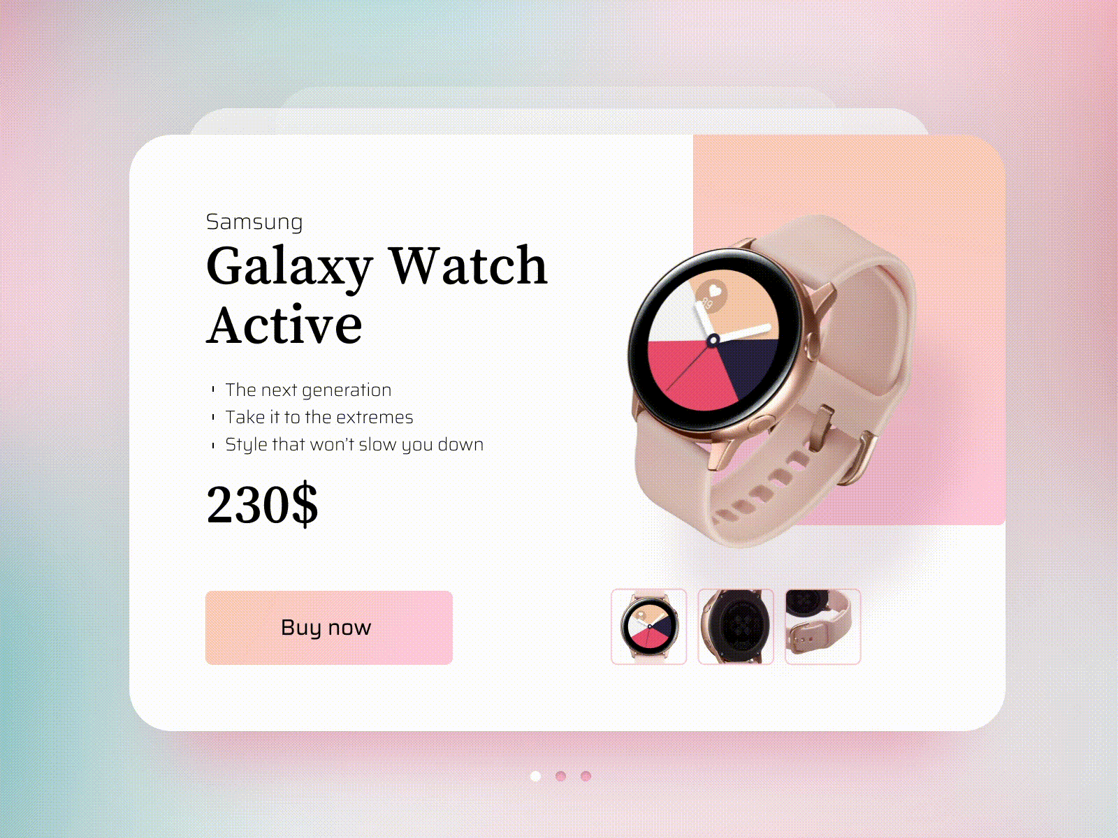 SmartWatch Cart button card cart clock e commerce electronic gif interface marketplace portfolio product product page shop shopping slider ui uidesign uiux watch web