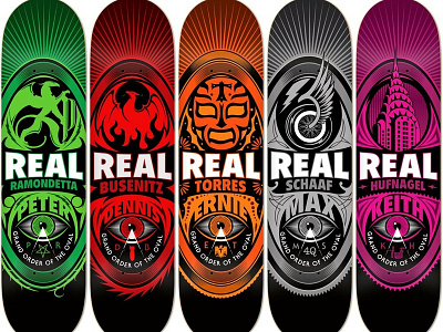 Real Skateboards series branding design logo skateboard graphics vector