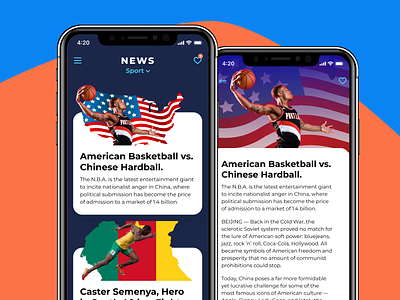 News app app application cards design figma ios mobile news sport ui