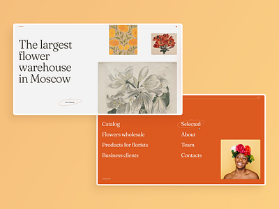 Flower warehouse concept ui web webdesign