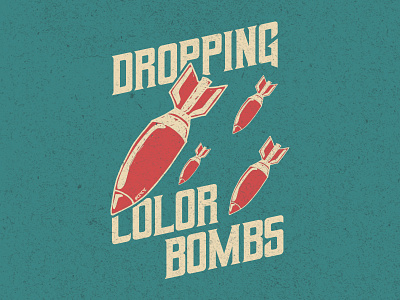 Dropping Color adobe design drawn dribbble graphic design grit logo photoshop retro type typography