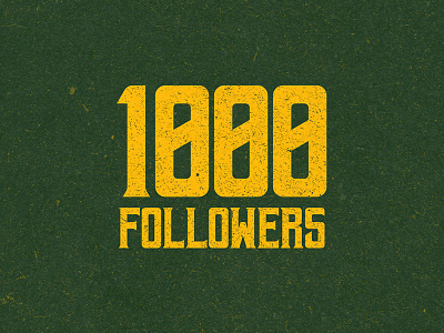 Instagram 1k 1000 design dribbble followers font graphic design logo texture type typography