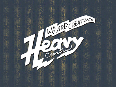 Heavy Creative adobe badge design drawn dribbble graphic design grit hand illustration illustrator lettering logo photoshop shot texture type typography vector white