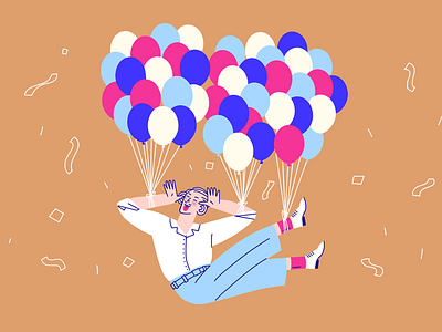 Being Silly baloon illustration silly