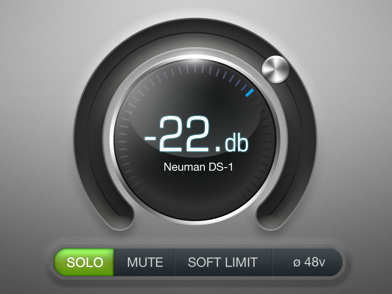 Volume Slider volume gui slider 3d button glass audio bevel value radial ui music decibel iphone metal clean button bar