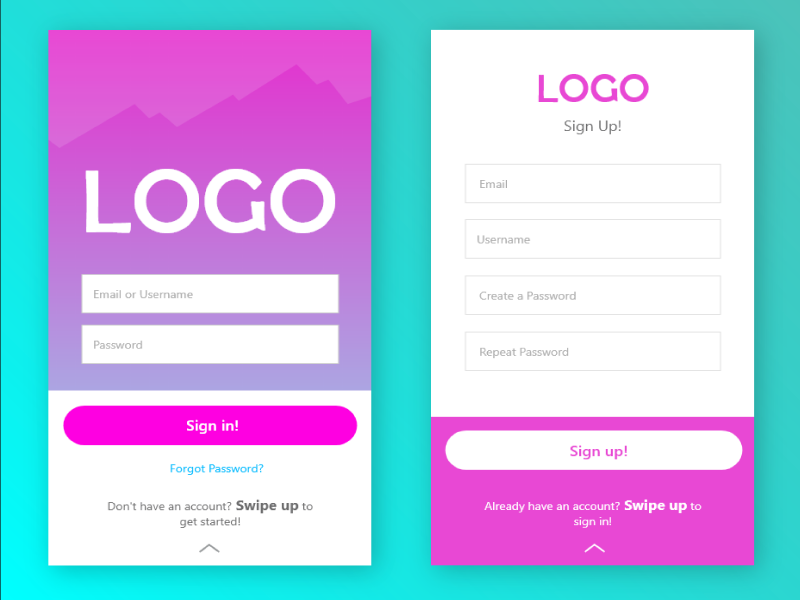 Daily_UI Challenge #01 - Login Page by Austin Moon on Dribbble