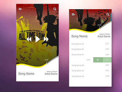 Daily UI #09 Music Player daily dailyui music player ui ux