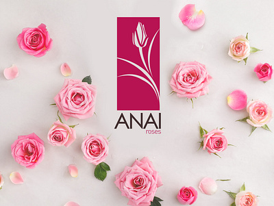 Anai roses branding color design logo vector