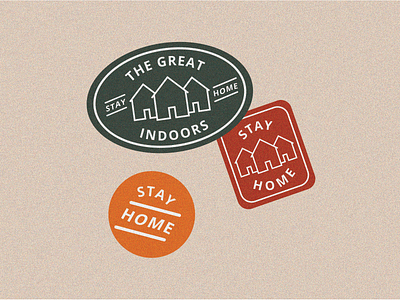 The Great Indoors badge badgedesign branding coronavirus design flat graphic design illustrator indoor badges logo logodesign print quarantine sticker sticker design typography vector