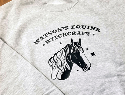 Watson's Equine Therapy equine equine logo flat design horse horse drawing horse logo horse riding illustration logo design logo inspiration one color passion project personalproject witch witchcraft witchy