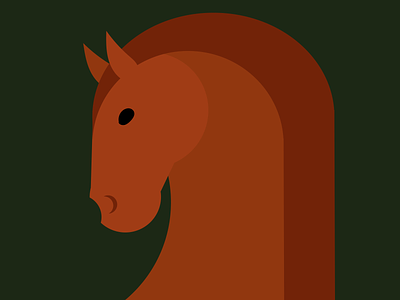 Red Horse animal equestrian equine flat geometric horse illustration inspiration minimal vector