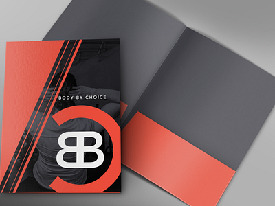 Body by Choice Folder art direction branding design folder gym identity literature logo print