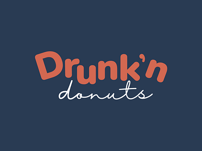 Drunk’n Donuts branding donut food food truck graphic design identity illustrator logo logo concept passion project