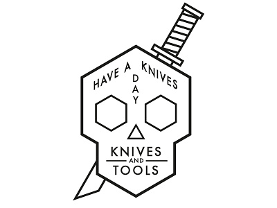 Have a knives day graphic design illustration knife logo skull type