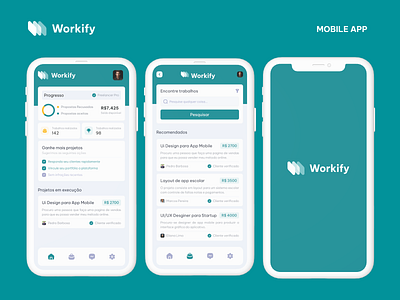 Workify - Job Finder Mobile App brazil freelance freelancer green job work