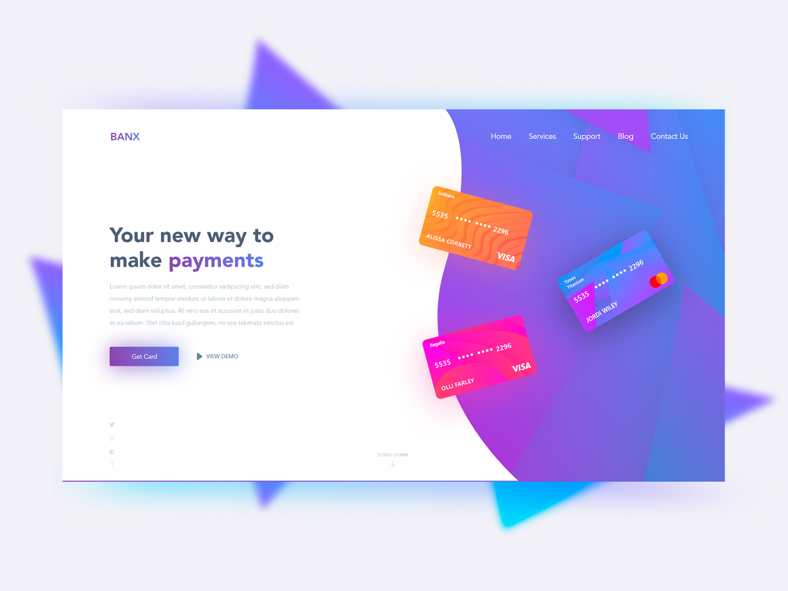 Landing Page - Banx by Lucas Silva on Dribbble